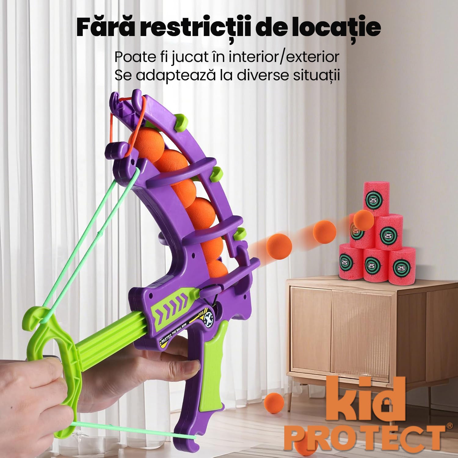 Set De Joaca Arc cu Bile Moi KidProtect Mini Archer Set De Joaca Arc cu Bile Moi KidProtect Mini Archer